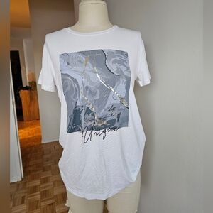 White Graphic Short Sleeve T-Shirt